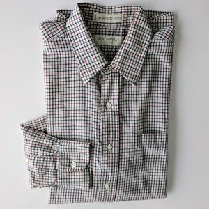 Buttondown Shirt Blue Red Check Casual